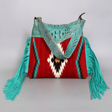 American Darling ADBG991 Hobo Saddle Blanket Crocodile Embossed Genuine Leather Women Bag Western Handbag Purse