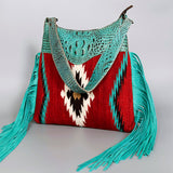 American Darling ADBG991 Hobo Saddle Blanket Crocodile Embossed Genuine Leather Women Bag Western Handbag Purse