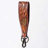 American Darling ADWSF126N Hand Tooled Genuine Leather Handle Strap For Wristlet Bags