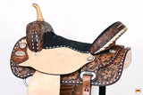 HILASON Flex Tree Western Horse Saddle in American Leather Barrel Trail | American Saddle Horse | Leather Saddle | Western Saddle | Saddle for Horses | Horse Saddle Western