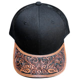 American Darling Men/Women Adjustable Cap With Leather On Visor Black | Vintage