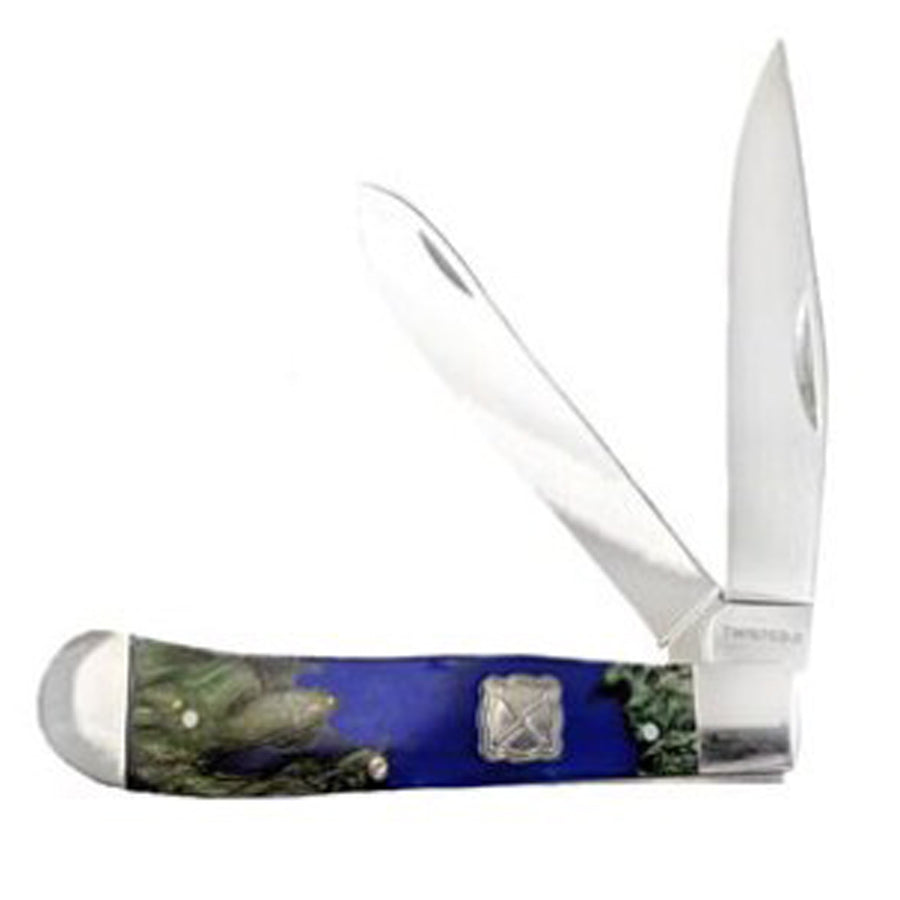 Twisted X Rosewood& Blue Acrylic Knife - Hilason