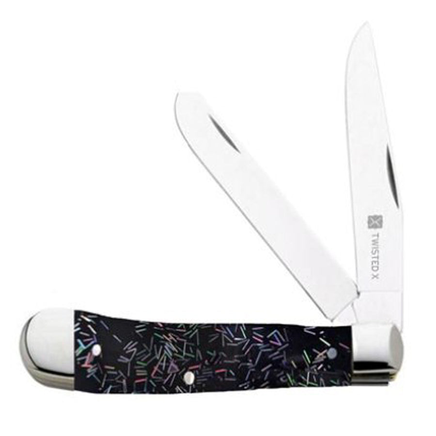 Twisted X Black Fireworks Trapper Knife - Uhorse