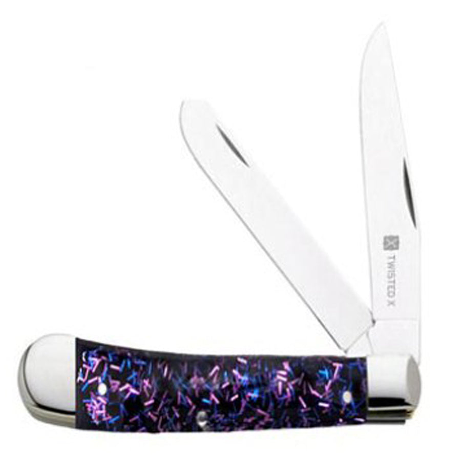 Twisted X Purple Fireworks Trapper Knife - Uhorse
