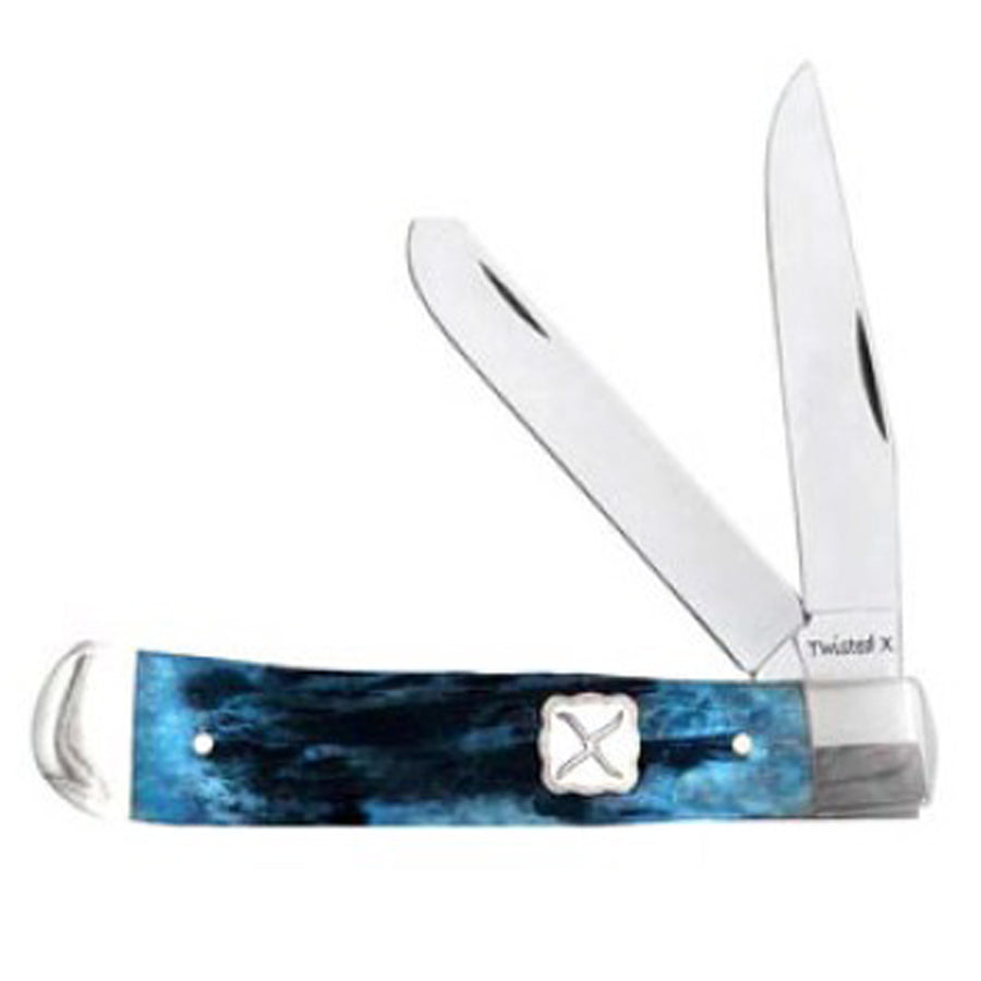 Twisted X Blue Trapper Pocket Knife - Uhorse