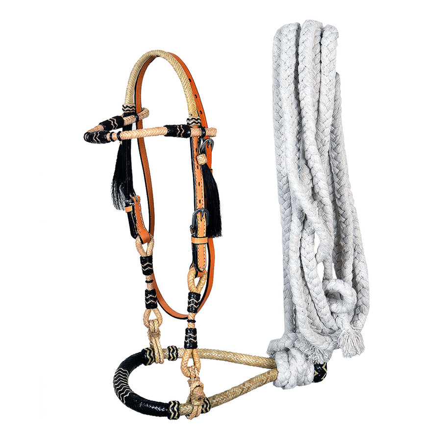HILASON Western Horse Headstall Bridle American Leather Reins with Bosal | for Horses Headstalls