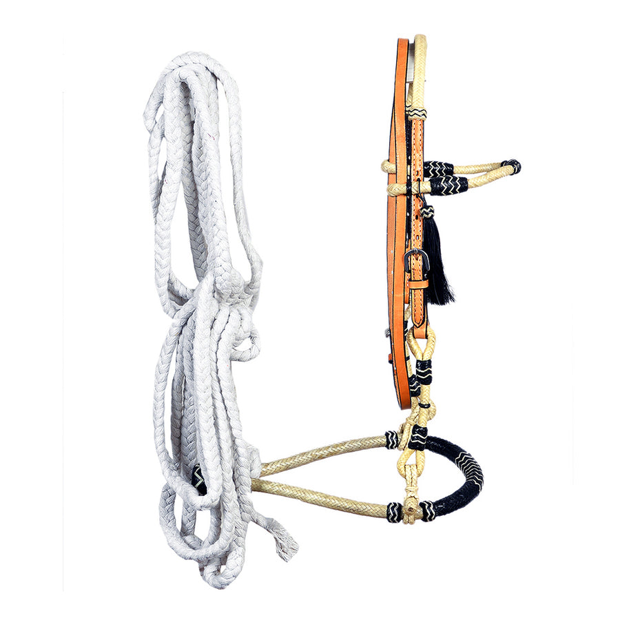 HILASON W. H. Headstall Tk. Bridle American Leather Bitless Rein – by Hilason – Cowboy and equestrian accessories