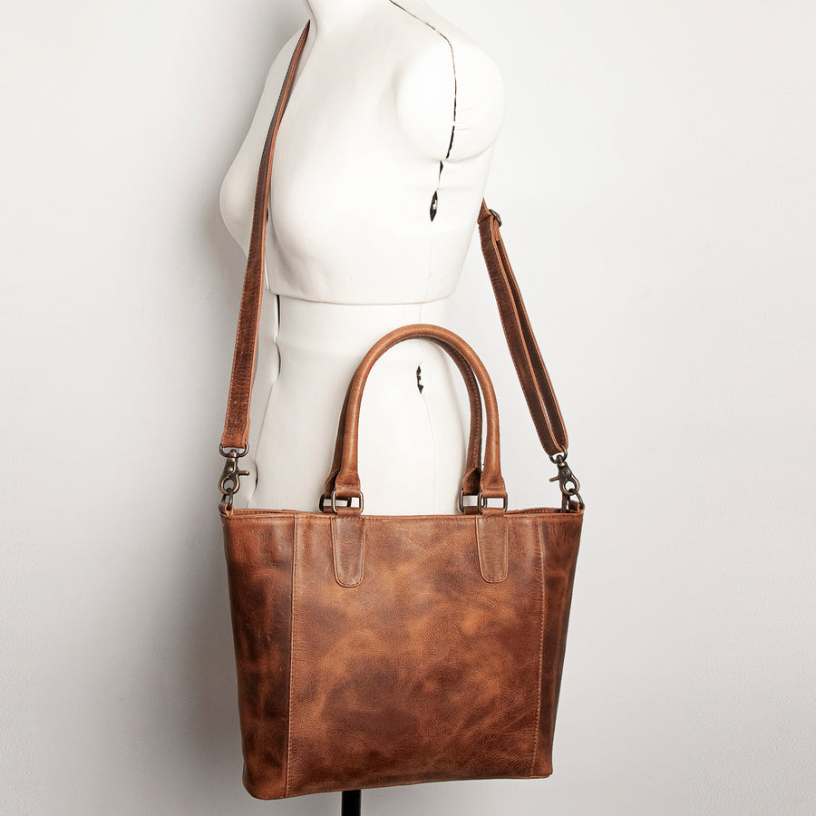 American Darling Tote Bag Genuine Full Grain Leather Western Shoulder Bag for Women with YKK Zipper Handcrafted Rugged Purse