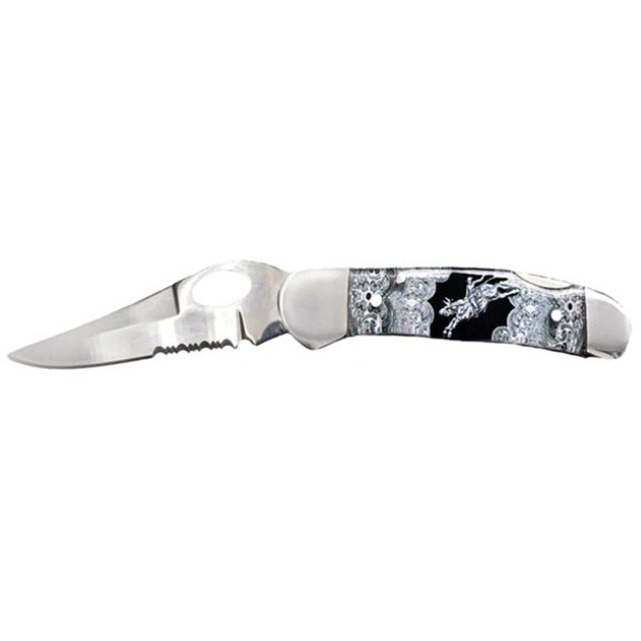 Circle Sh Cutlery Acrylic Bull Rider Pocket Knife by Hilason – Cowboy and equestrian accessories
