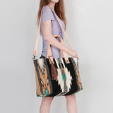 American Darling Tote Saddle Blanket Genuine Leather Western Women Bag Handbag Purse | Travel Bags College Casual