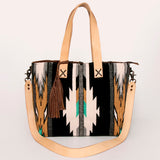 American Darling Tote Saddle Blanket Genuine Leather Women Bag Western Handbag Purse