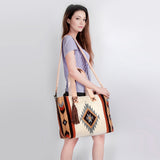 American Darling Tote Saddle Blanket Genuine Leather Women Bag Western Handbag Purse