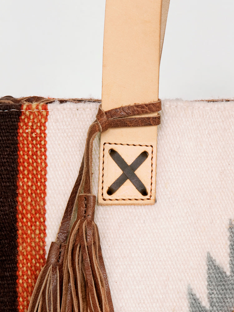 American Darling Tote Bag Hand Woven Saddle Blanket Genuine Leather Western Purse Large Shoulder Bag with YKK Zipper