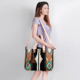 American Darling Tote Saddle Blanket Genuine Leather Women Bag Western Handbag Purse