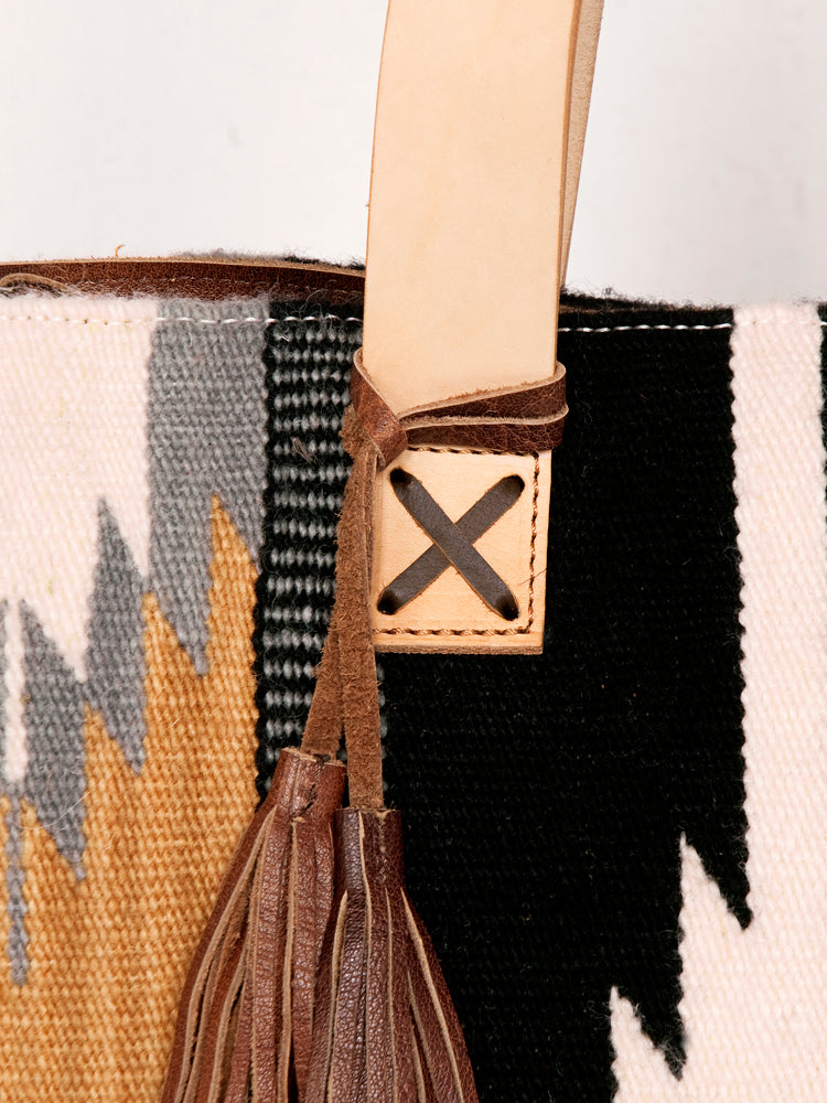 American Darling Tote Bag Hand Woven Saddle Blanket Genuine Leather Western Purse Large Shoulder Bag with YKK Zipper