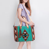 American Darling Tote Saddle Blanket Genuine Leather Western Women Bag Handbag Purse | Travel Bags College Casual
