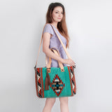 American Darling Tote Saddle Blanket Genuine Leather Women Bag Western Handbag Purse