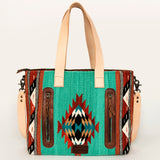 American Darling Tote Saddle Blanket Genuine Leather Women Bag Western Handbag Purse