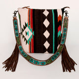 American Darling Saddle Blanket Genuine Leather Women Bag Western Handbag Purse