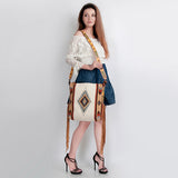 American Darling Saddle Blanket Genuine Leather Women Bag Western Handbag Purse