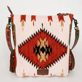 American Darling Saddle Blanket Genuine Leather Women Bag Western Handbag Purse