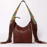 American Darling Hobo Hand Tooled Hair-On Genuine Leather Women Bag Western Handbag Purse