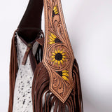 American Darling Hobo Hand Tooled Hair-On Genuine Leather Women Bag Western Handbag Purse