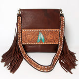 American Darling Large Crossbody Hand Tooled Genuine Leather Women Bag Western Handbag Purse