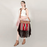 American Darling ADBGZ629A Signature Crossbody Hand Tooled Saddle Blanket Genuine Leather Women Bag Western Handbag Purse