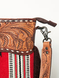 American Darling ADBGZ629A Signature Crossbody Hand Tooled Saddle Blanket Genuine Leather Women Bag Western Handbag Purse