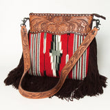 American Darling ADBGZ629A Signature Crossbody Hand Tooled Saddle Blanket Genuine Leather Women Bag Western Handbag Purse