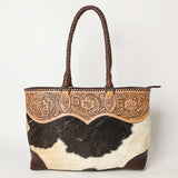 American Darling ADBGZ649A Tote Hand Tooled Hair-On Genuine Leather Women Bag Western Handbag Purse