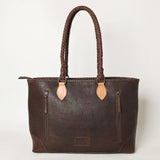 American Darling ADBGZ649A Tote Hand Tooled Hair-On Genuine Leather Women Bag Western Handbag Purse