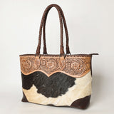 American Darling ADBGZ649A Tote Hand Tooled Hair-On Genuine Leather Women Bag Western Handbag Purse