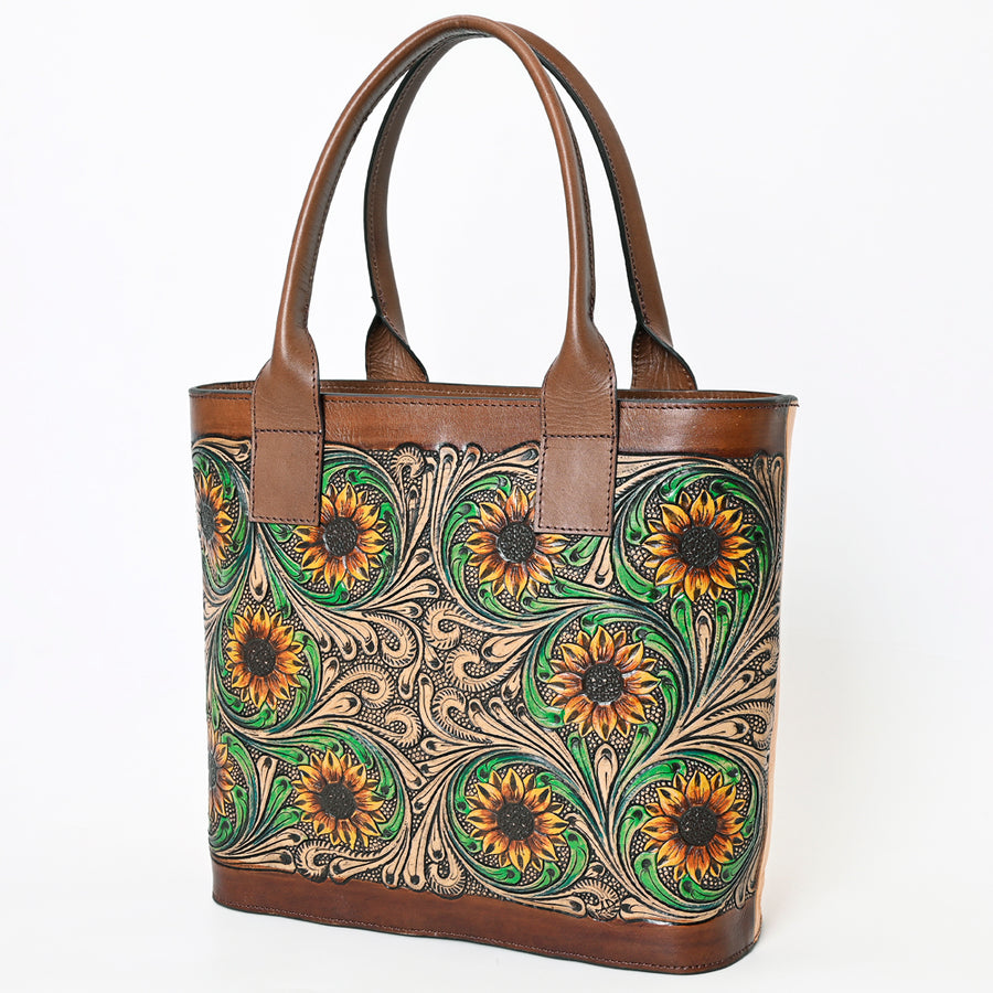 American Darling Tote Hand Tooled Genuine Leather Women Bag Western Handbag Purse - Uhorse