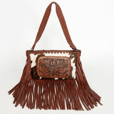 American Darling ADBGZ654 Tote Hand Tooled Hair-On Genuine Leather Women Bag Western Handbag Purse