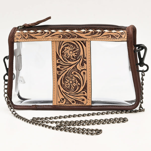 American Darling Clear bag Hand Tooled Genuine Leather Women Bag Western Handbag Purse - Uhorse