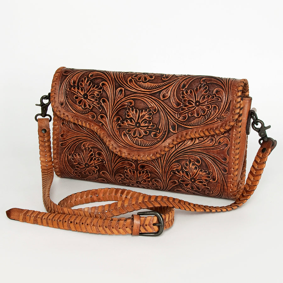 American Darling ADBGZ656 Wallet Hand Tooled Genuine Leather Women Bag by Hilason – Cowboy and equestrian accessories