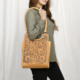 American Darling Tote Hand Tooled Genuine Leather Women Bag Western Handbag Purse