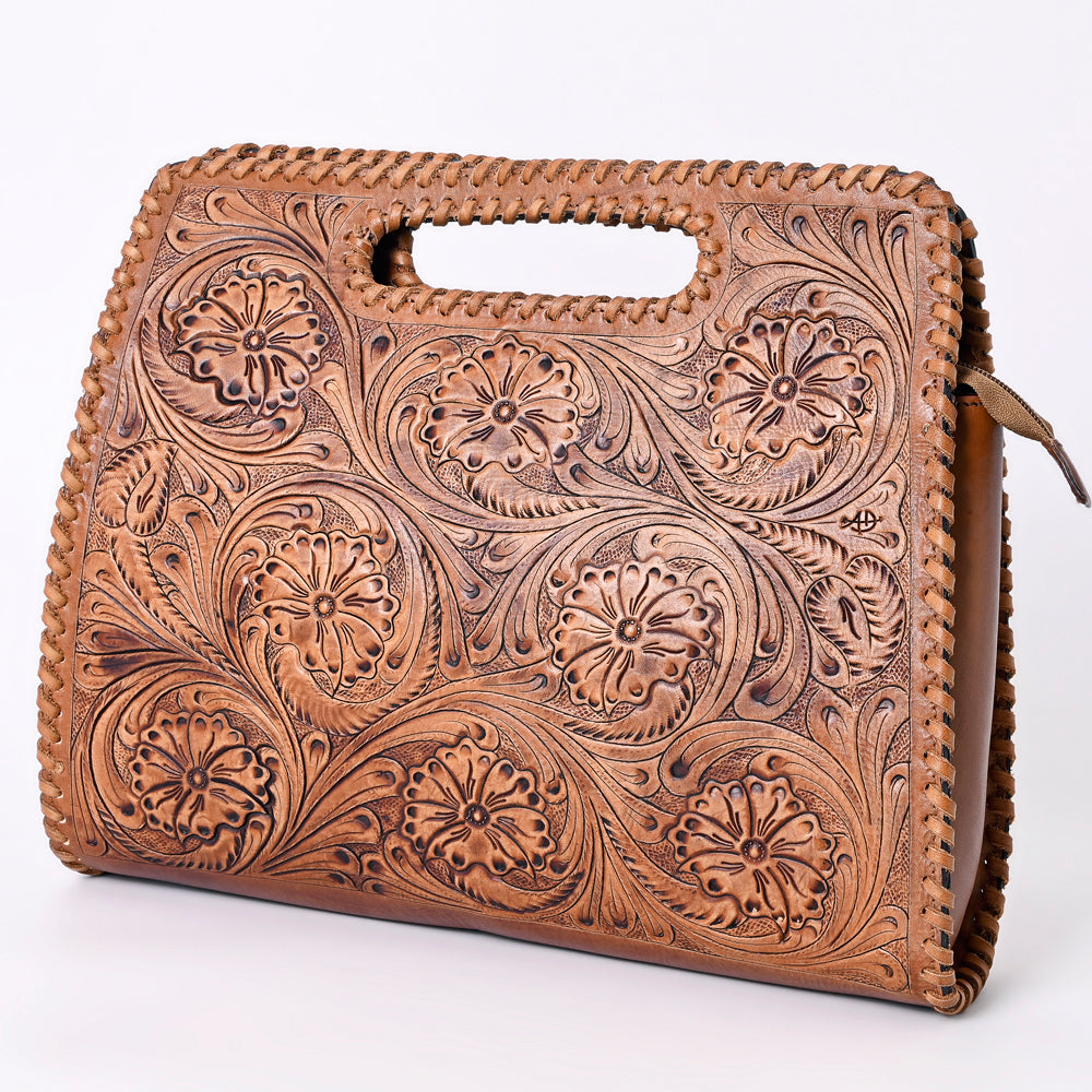 Western Style 1950s Tooled Leather Purse - Ruby Lane