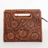 American Darling ADBGZ661 Clutch Hand Tooled Genuine Leather Women Bag Western Handbag Purse