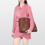 American Darling Clutch Hand Tooled Genuine Leather Women Bag Western Handbag Purse