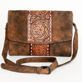 American Darling ADBGZ662 Clutch Hand Tooled Genuine Leather Women Bag Western Handbag Purse