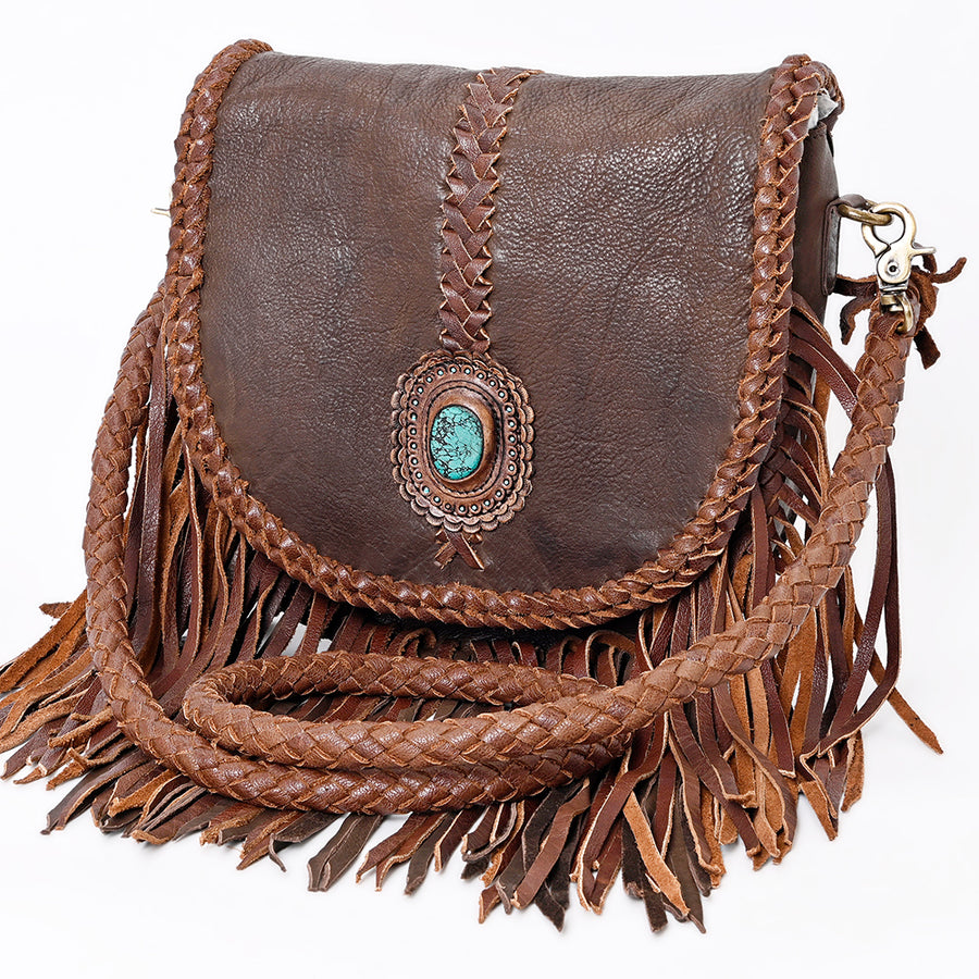 American Darling Messenger Hair On Genuine Leather Western Women Bag Handbag Purse | Cute - Uhorse