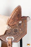 HILASON Flex Tree Western Horse Saddle in American Leather Barrel Trail | for Horses