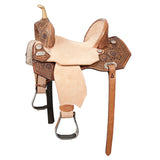 Flex Tree Western Horse Saddle In American Leather Barrel Trail - Uhorse