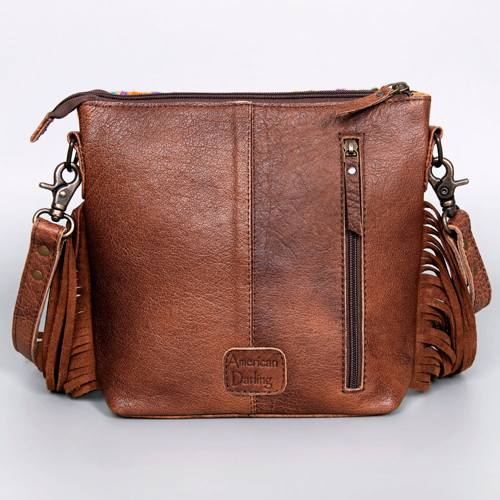 American Darling ADBG1007A Cross Body Saddle Blanket Genuine Leather women bag western handbag purse