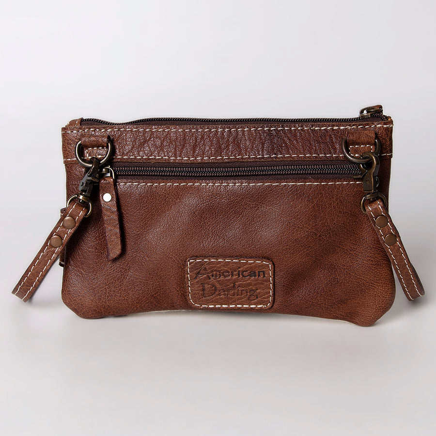 American Darling Western Crossbody Bag – Handwoven Saddle Blanket with Genuine Leather Trim, Compact Everyday Purse