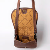 American Darling Western Crossbody Bag – Handwoven Saddle Blanket with Genuine Leather, Flap Design, Everyday Western Purse