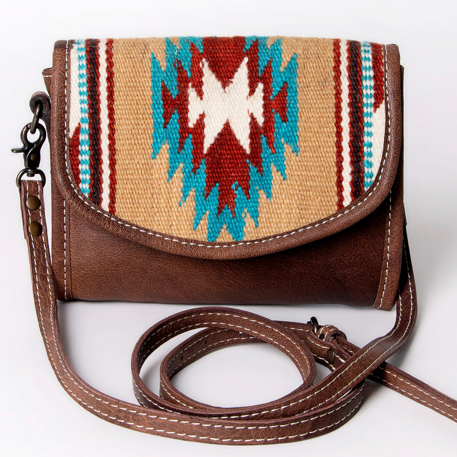 American Darling Women's Messenger Bag Western Saddle Blanket Genuine Leather Handbag and Ladies Purse